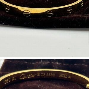Charles Revson 1970 gold electroplated edition of the 1968 Cartier Love Bracelet